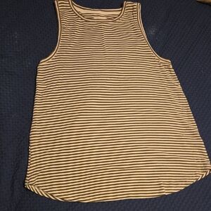 Thread & Supply Beige and White Striped Tank Top